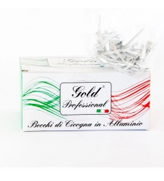Gold Professional Becchi di Cicogna Professionali in Alluminio per capelli 144 pz