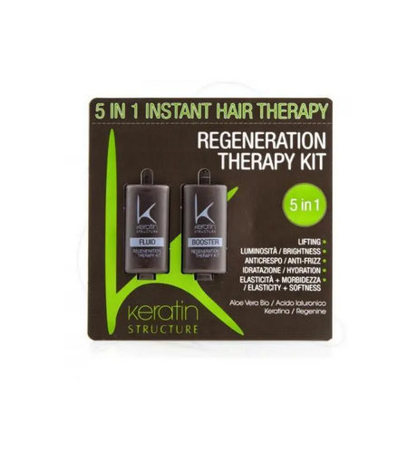 Kit Rigenerante per capelli alla Keratina E Acido Ialuronico Booster + Fluid 10+10ml - Edelstein