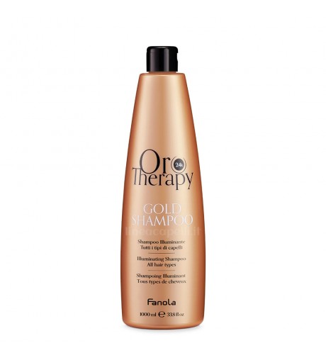 Shampoo capelli orotherapy 24k a base di olio argan oro puro 1000 Ml