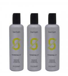 Kit da 3 Kemon - Sculpting Gel, Modellante per Capelli con Effetto Bagnato 250 ml